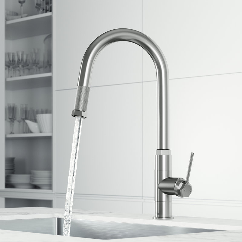 Hart 18 H 1-handle Pull-Down Kitchen Faucet, Stainless Steel