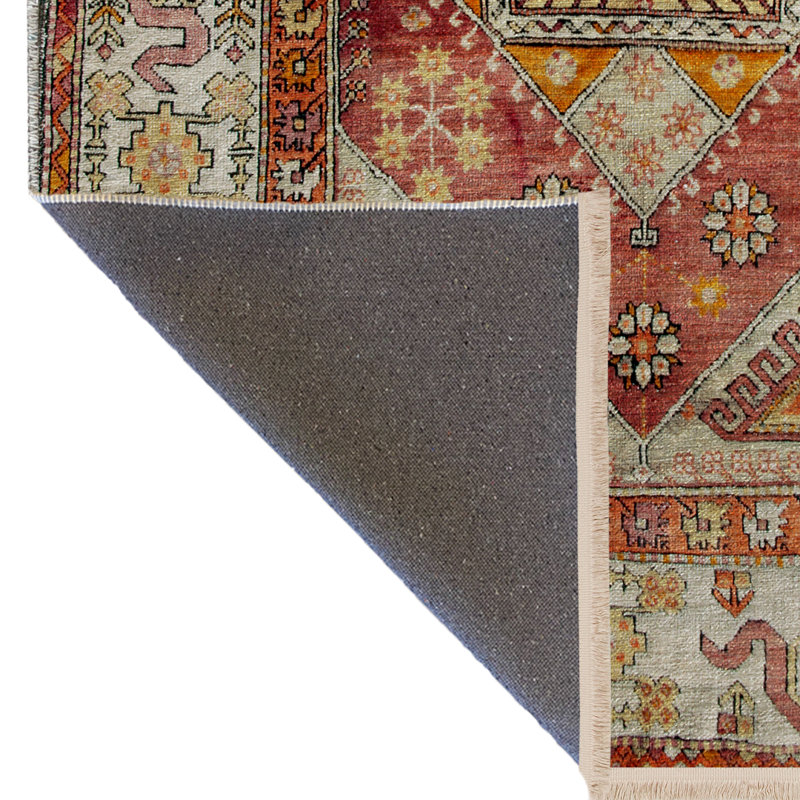 Tapis décoratif à motif floral jaune et beige, Tapis de couloir 3 pi 3,37 po x 9 pi 10,11 po