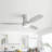 52" Modern Solid Wood Smart Dimmable Ceiling Fan With 3cct Led Lights, 6-speed Reversible Dc Motor, Timer, Remote & App Control-406241631