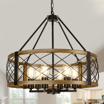 Lustre tambour de ferme 6 lumières Dodson 22,44 po