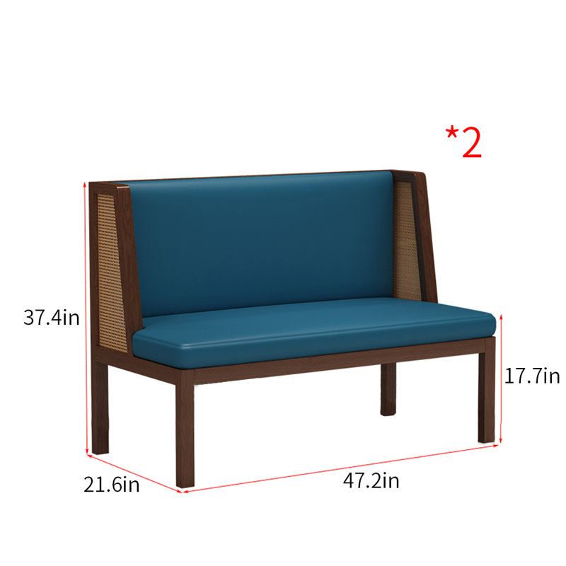 Banc rembourré en similicuir restaurant Bar Cafe Teahouse