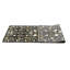 Tapis de couloir oriental noir Oushak Chobi