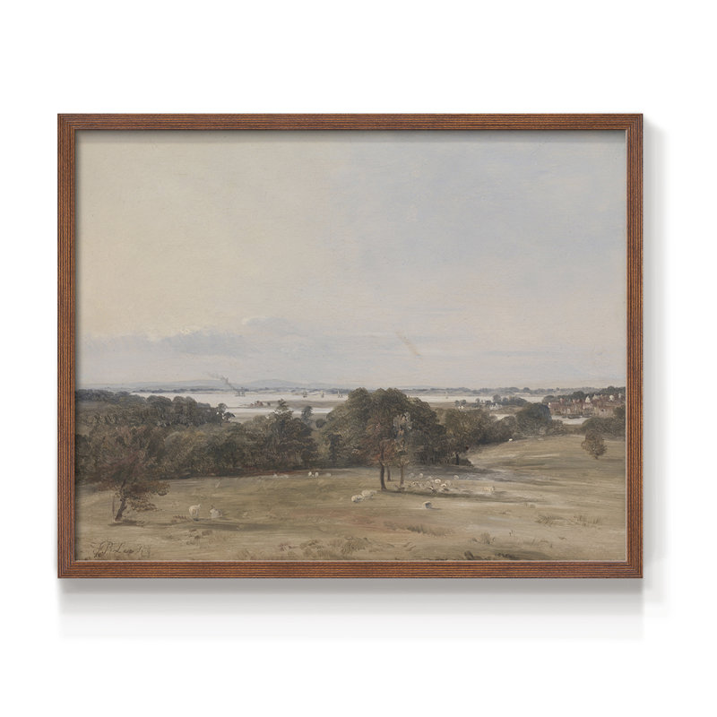 Paysages rétro-CDLV-reproduction encadrée, H 8 po x l 10 po, Noyer