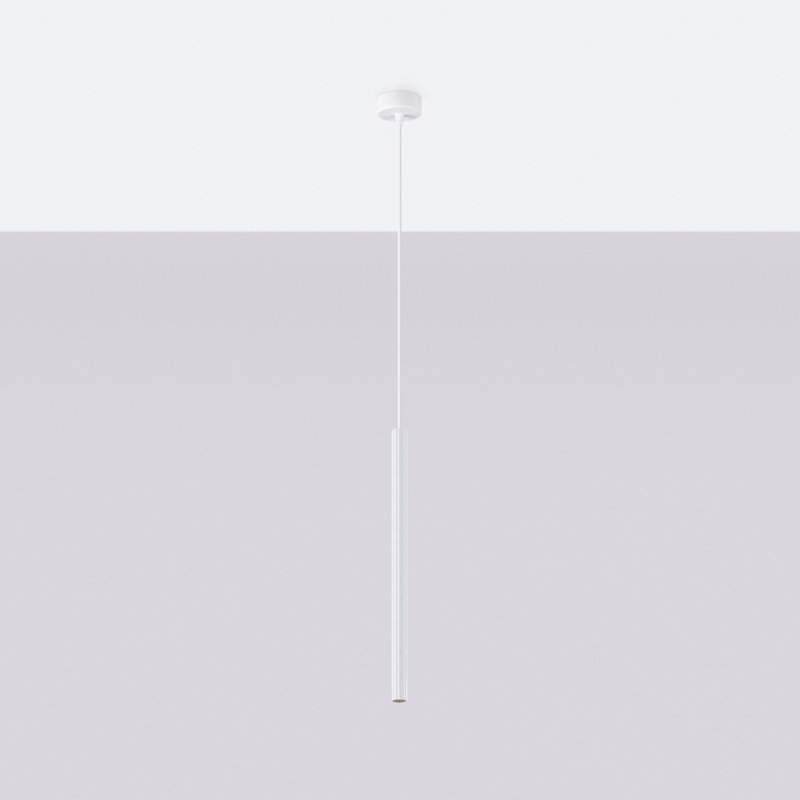 Bjarnhild 1 - Light Stainless Steel Pendant, White