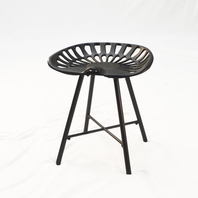 Chaise sans dossier en métal 18 po