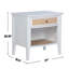 Table de chevet 1 tiroir et 1 tablette en bois blanc