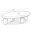 Table basse moderne 46 po x 29 po x 12 po - gris ultrabrillant (table basse seulement)-1255122554