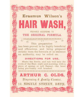 Reproduction d’art textuel non encadrée, « hair wash » par erasmus wilson