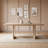 68 Inch Rectangular Dining Table Set with 6 Upholstered Chairs and Sturdy U-Shaped Rubberwood Frame