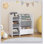 Organisateur de rangement pour enfants et bibliothèque pour enfants, multifonctionnel à 4 niveaux avec 3 tiroirs en tissu pliables, idéal pour la salle de jeux et la chambre de bébé