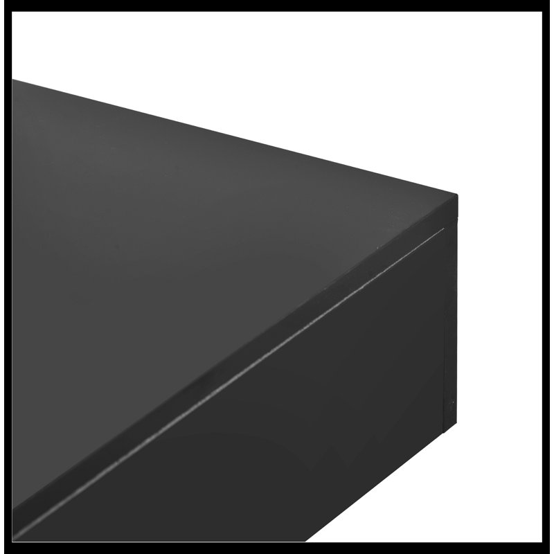 Table basse carrée Jaycelynn, Noir / blanc