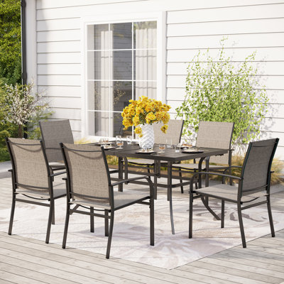 Salem 6 - Person Patio Dining Set with Rectangular Table