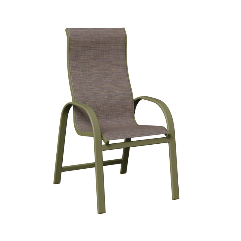 Chaise de salle à manger à haut dossier Amma, Bleu cadet Shelby, Vert sauge