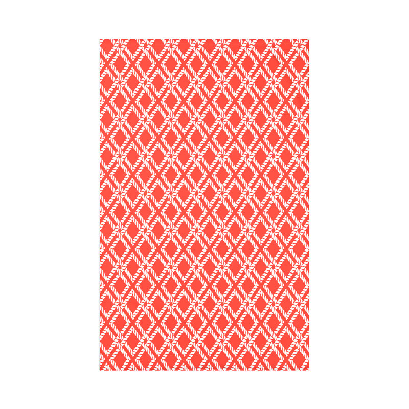 Nautical Nights Throw Blanket, 60" L x 50" W x 0.5" D, Red/Orange