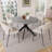 Modern Round Kitchen Dining Table Set with Dining Chairs-112460104-112460106