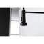 Robinet de lavabo industriel avec robinet escamotable noir mat en acier inoxydable commercial noir, bec rotatif à 360 °