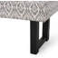 Banc en tissu avec pieds en bois