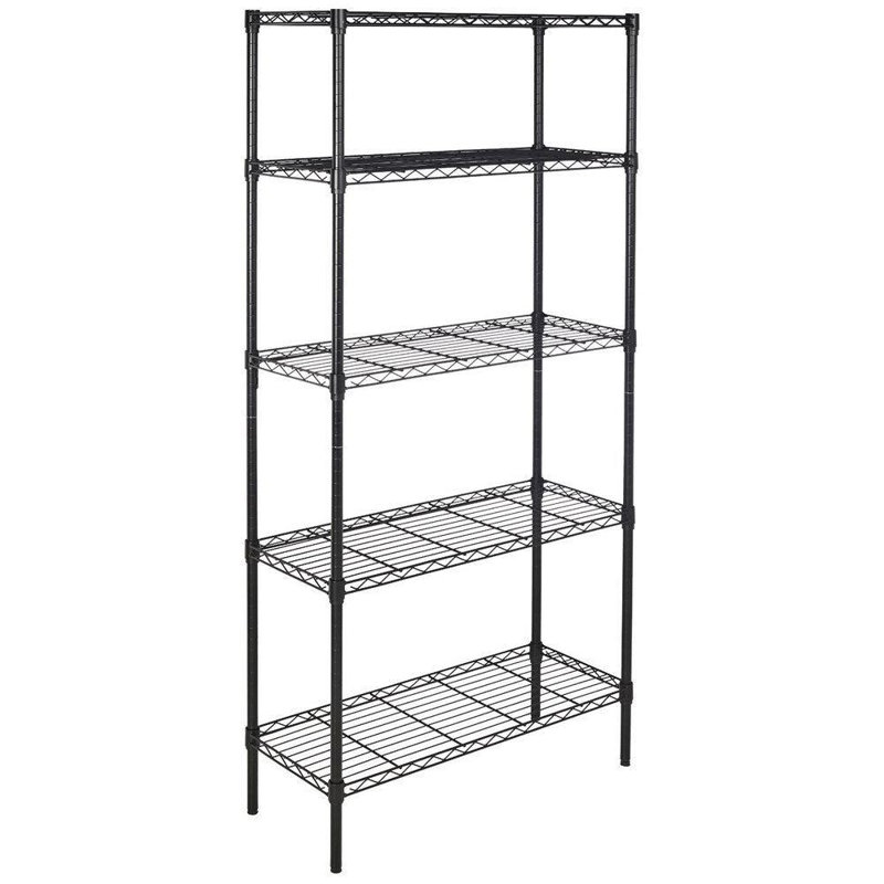 Wisniewski 35'' W Chrome, Iron Shelving Unit