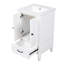 Meuble-lavabo blanc de 20 po avec lavabo, armoire à deux portes, tiroir, butoir de porte magnétique et patins réglables
