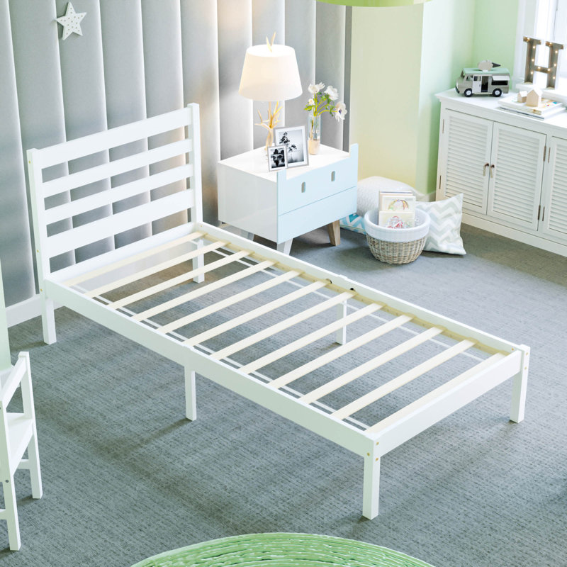 UK Single - DE 90 X 190 Cm Solid Wood Bed, White