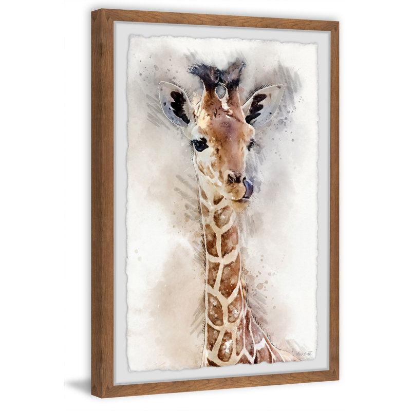 Giraffe Charm by Marmont Hill - Single Picture Frame Painting, 61cm H x 41cm W