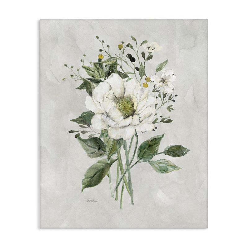 "White Flower Bundle", art mural par Carol Robinson, H 30 po x l 24 po