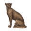 Statue de panthère en cuivre 5,1 x 3,5 x 6,1 po, décor animal
