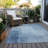 Machine Washable Indoor/Outdoor Christain ACN1244 Blue Rug-109531288