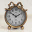 Numerical Steel Quartz movement / Crystal Tabletop Clock in Gold