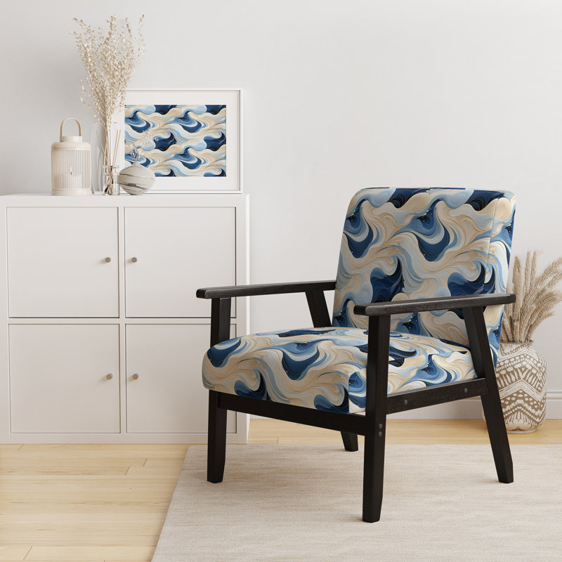 Fauteuil d'appoint rembourré moderne et contemporain Coastal Minimalisme