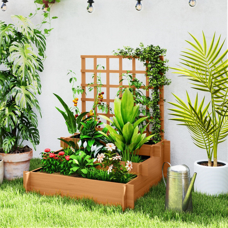 Wood Raised Garden Bed