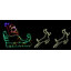 Small Santa in Sleigh with 2 Deer Christmas Holiday Lighted Display