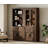 Laziza 5 Tier Bookcase With Barn Door,73.3" Tall Open Storage Bookshelf,Floor Standing Farmhouse Display Organizer With Drawer For Home Office,Living Room-122058190