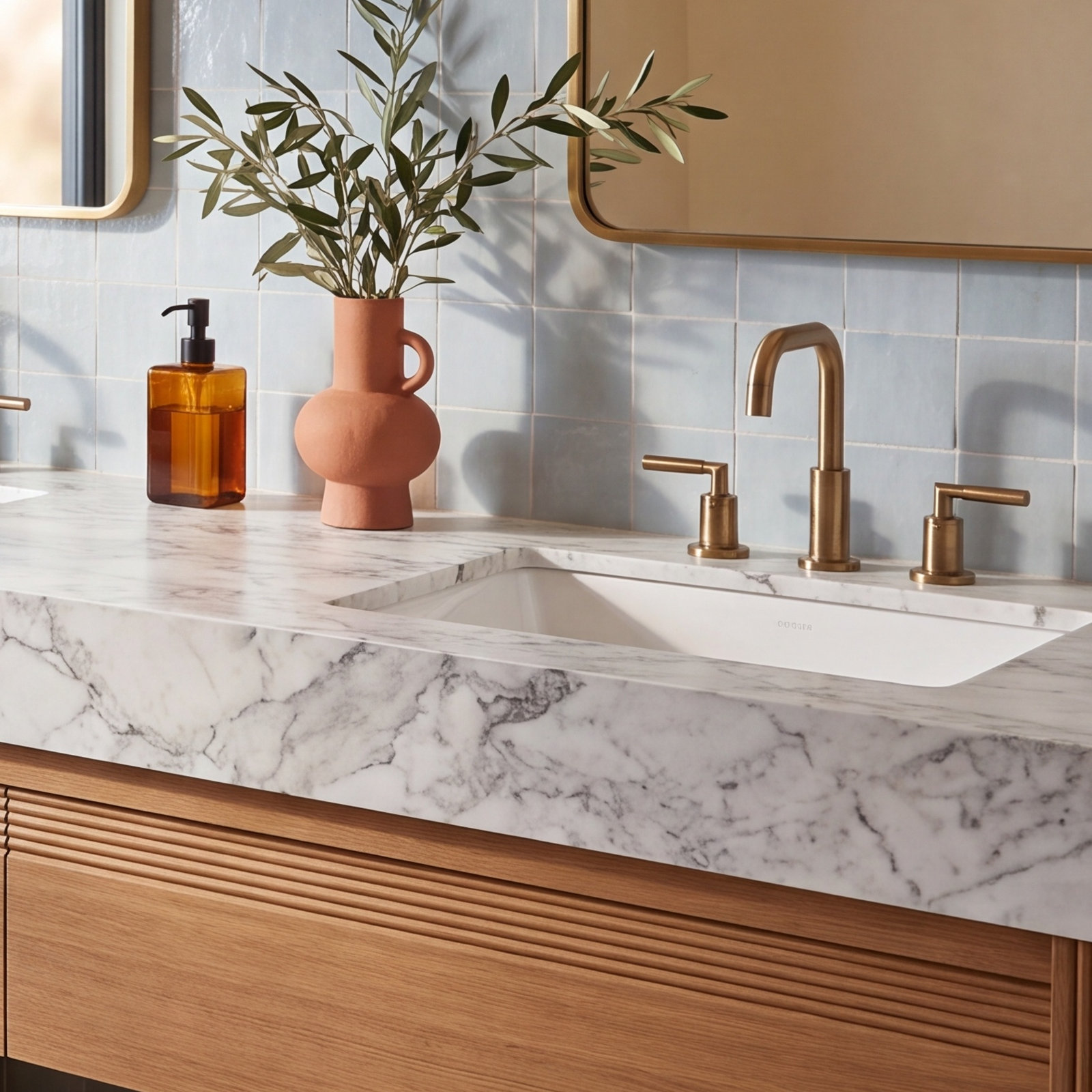 Ladena Undermount Bathroom Sink, White