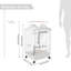 35.83 in. Top Floor Bird Cage with Wheels with Stand with Perch with Tray