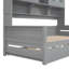 Lit de jour en bois avec lit gigogne simple, armoire et tablette tout-en-un-17593558