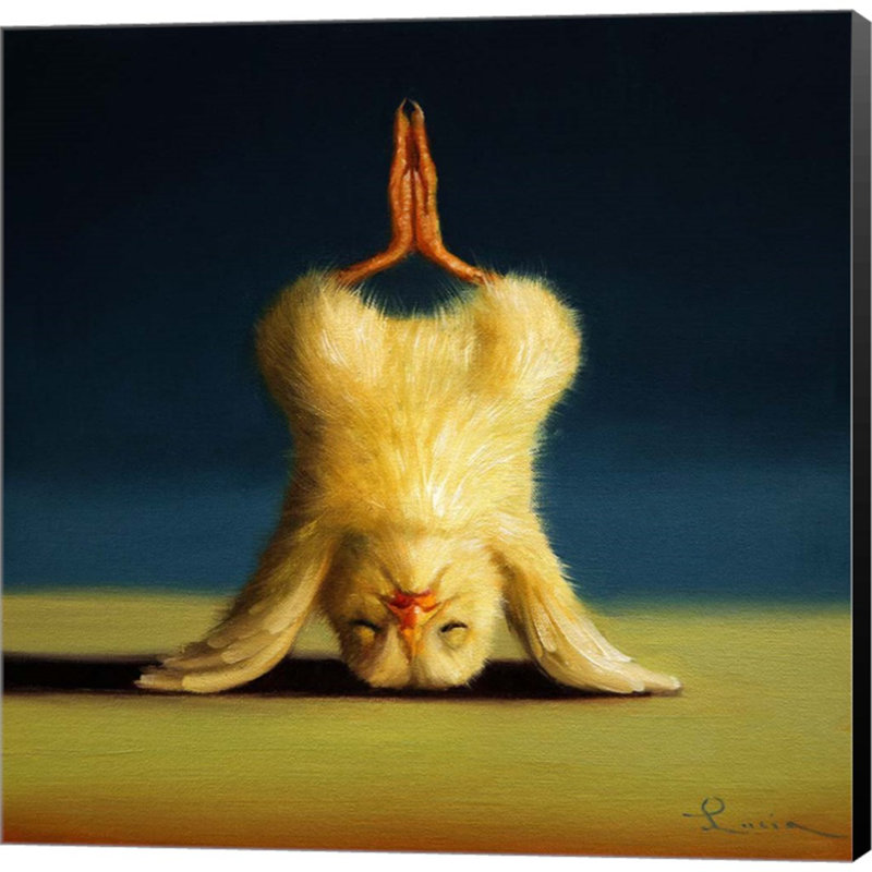 «Yoga Chick Lotus Head Head» par Lucia Heffernan, impression sur toile tendue