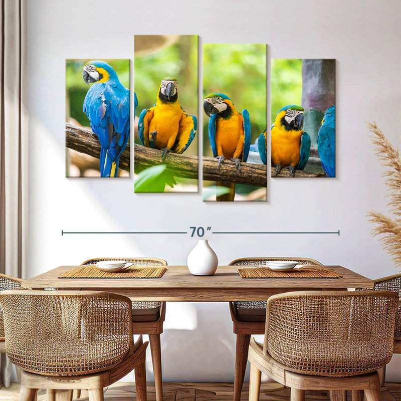 Brampt Macaw Party, 42" H x 68" W