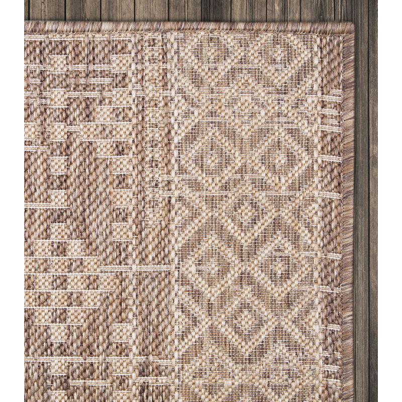 Tapis marocain intérieur / extérieur Ilayah, Rectangle 6 pi 6 po x 9 pi