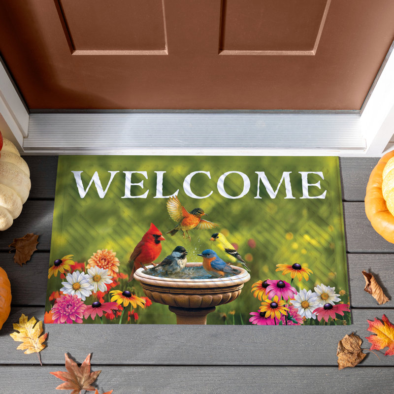 Tapis en relief Oiseaux baignant