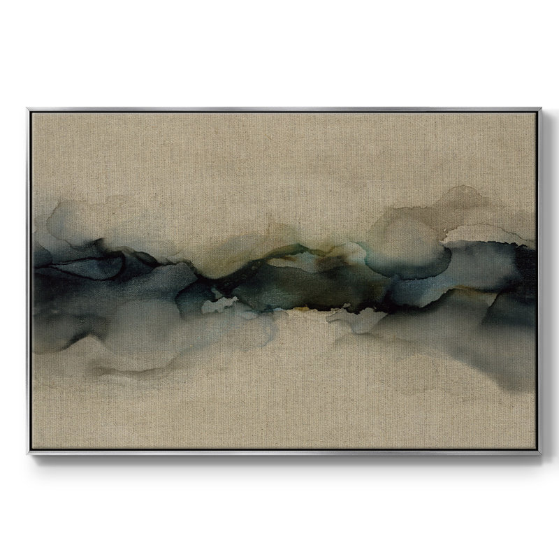 " Ocean Streams ", Silver Floater Framed Canvas, 27" W x 41" H x 2" D