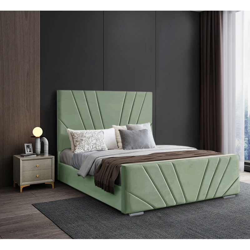 Ammaria Upholstered Bed, Duck Egg, Double (4'6)