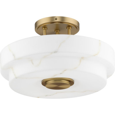Three-Light Modern Luxe Semi-Flush Mount Light