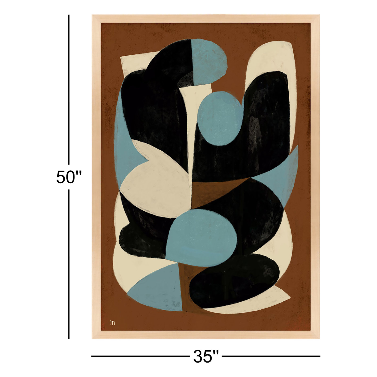 So What by StudioM, Maple Framed, 50" H x 35" W x 1.25" D