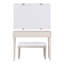 Bureau de coiffeuse avec miroir, ensemble de table de maquillage pour adultes avec tabouret, bureau à domicile, 2 grands tiroirs, blanc