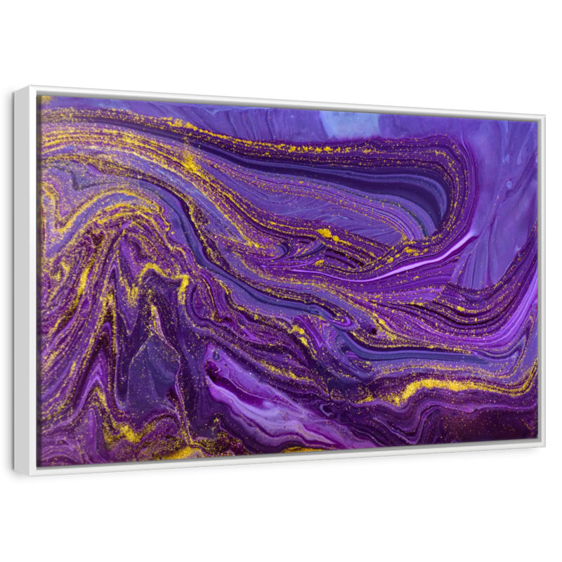 Cerisier mauve, Cadre flottant blanc, 19 po x 13 po