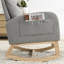 Chaise berçante moderne avec accoudoirs de salon à dossier haut l 27,6 po