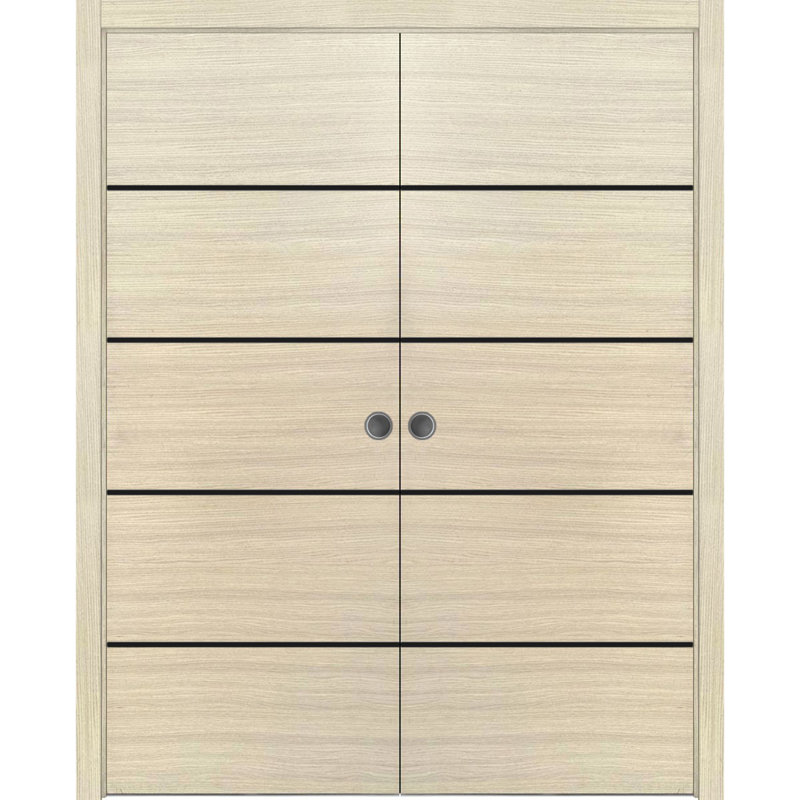 Portes françaises en bois massif massif, 72 po x 84 po
