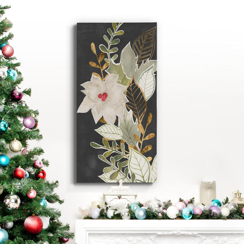 Toile tendue avec châssis de qualité supérieure Gilded Christmas Collection B - prête à être accrochée