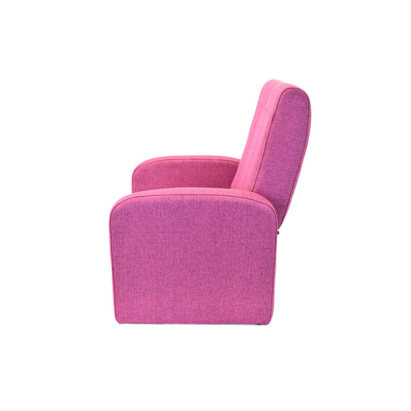 Hibner Kids 16'' Recliner and Ottoman, Pink